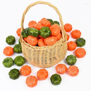 Fleurs décoratives 25/50pcs Halloween Mini faux légumes Simulation mousse artificielle citrouille fruits bricolage artisanat fête d'anniversaire mariage maison