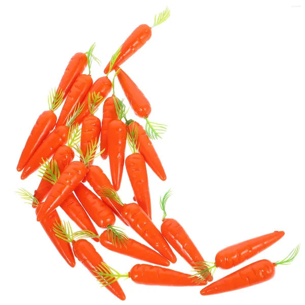 Fleurs décoratives 25 pcs aliments pour carottes de bureau simulées fausses mousse simulation légumes
