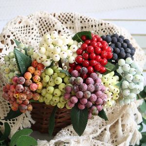 Fleurs décoratives 25 cm baies artificielles Simulé Holly Fortune Cherche Bouquet de fruits Rouge Fruits de Noël DÉCOR DÉCOR DE MÉDICA