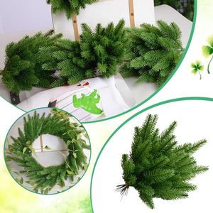 Fleurs décoratives 25 pièces guirlande d'aiguilles de verdure artificielle choisit des bracelets d'événement de noël paquet varié décorations de fête d'anniversaire pour