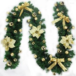 Fleurs décoratives 270 cm Garland Garland Home Party Porte de porte murale Ornements d'arbres Ornements pour la cheminée d'escalier Fournitures de décoration