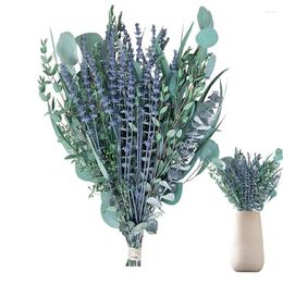 Fleurs décoratives d'eucalyptus, 27 pièces, pour Vase de douche, lot de remplissage de Branches de plantes, feuilles artificielles, parfum de maison