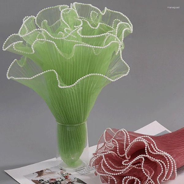 Fleurs décoratives 28cmx1,5 m enveloppe de fleur Papier Vave du papier Fleuriste bouquet emballage