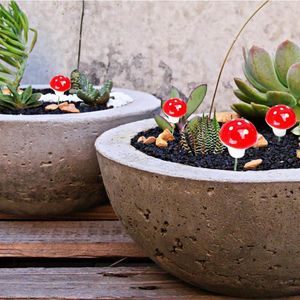 Decoratieve bloemen 2 cm schuimplant mini kunstmatige paddestoel diy tuin potten bonsai decor ambachtslandschap ambachten