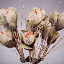 Fleurs décoratives 2 têtes 110 cm mousse EVA haute artificielle Zombie Fruit décoration de Style américain plante de Simulation de haute qualité