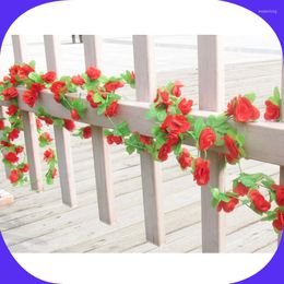 Decoratieve bloemen 2m / 6.6ft Kunstmatige pioenwijnstok simulatie klimplanten rattan voor bruiloft woonkamer
