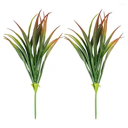 Fleurs décoratives 2pack / lot Abs Plantes artificielles réaliste pour la couleur du jardin intérieur et extérieur