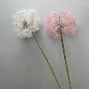 Fleurs décoratives 2pcs 20 cm Grands fausses fleurs artificielles artificielles Branche de pissenlit à la maison Péêtier de mariage
