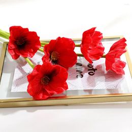 Decoratieve bloemen 2 stks 32 cm pu kunstmatig realistisch decor voor huistafel bruiloft bloem keuken woonkamer dineren
