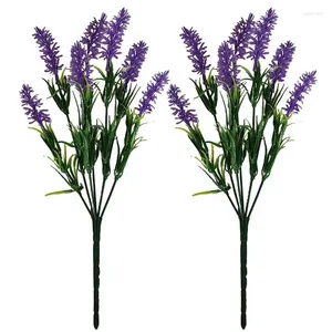 Decoratieve bloemen 2 stks 33 cm Provence lavendel Home Decoratie Accessoires Vaas voor bruiloft Decor Artificial Fake Plant