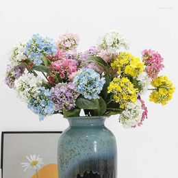 Fleurs décoratives 2pcs 70cm Origine Artificiel 3head Snowball Pastoral Coréen Hortengea Mariage Home