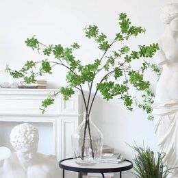Fleurs décoratives 2 pièces artificielle Ficus brindille plante fausse verdure branches feuille pour style pastoral frais magasin jardin bureau maison banquet