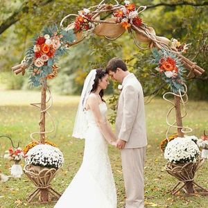 Fleurs décoratives 2pcs Fleur artificielle Swag Floral Garland Wedding Arch Kit For Sign Rustic Decor