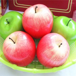 Fleurs Décoratives 2pcs Fruit Artificiel Plastique Fausse Pomme Artificielle Pomme Rouge Simulé artificielle