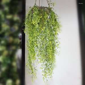 Decoratieve bloemen 2 stks kunstmatige planten hangende mand korrel kort type muurdecoratie trouwplanten