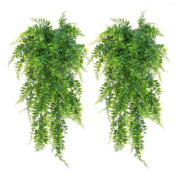 Fleurs décoratives 2pcs plante artificielle feuilles de fougère persane vignes 75cm en plastique lierre chambre maison jardin décoration fête de mariage tenture murale