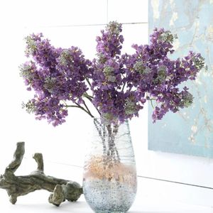 Fleurs décoratives 2 pièces, fleurs lilas artificielles au toucher réel, pour la maison, mariage, décoration DIY, Arrangement de fausses fleurs