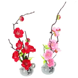 Fleurs décoratives 2PCS PLAT SASHIMI SASSHIMI DÉCORATIONSATIONSATION Plum Blossom Plat pour restaurant japonais