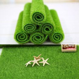 Decoratieve bloemen 2size kunstmatige groene gras tapijt mat gazons turf tapijten nep zode sod mos voor micro landschap huizentuin accessoires