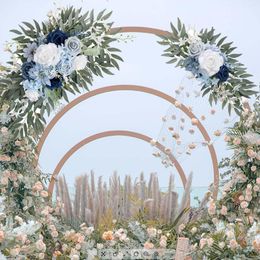 Fleurs décoratives 2x guirlandes suspendues de fleurs artificielles Swag mariage