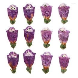 Flores decorativas 3-5cm/24 piezas Planta natural real Natural Presionada Fox Seced Press Digital Flower para joyas de resina epoxi