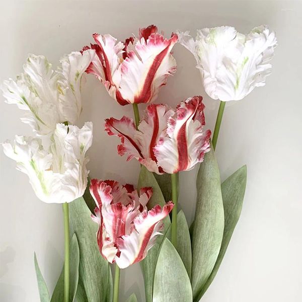 Flores decorativas 3/5 piezas Parrot artificial tulip