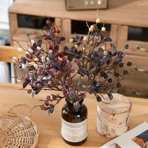 Decoratieve Bloemen 3 Stuks Kunstmatige Bes 43 Cm Nep Herfst Picks Retro Bessen Takken Voor Kerstboom Krans Decoraties home Decor