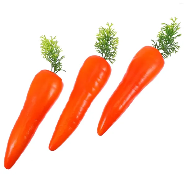 Fleurs décoratives 3 pcs Artificiel Carrot Decor Table Simulation jouet Pâques Ornement végétal Plastic Craft Ornaments