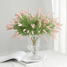 Dekorative Blumen, 3 Stück/Bündel, künstliche Schilfpflanzen, weiß, künstlich, für Zuhause, Tisch, Raumdekoration, Party, Hochzeit, Dekoration, Flores
