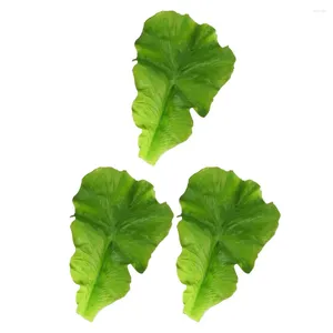 Fleurs décoratives 3 pièces placard feuilles de légumes artificielles légumes faux modèle modèles de laitue Pu