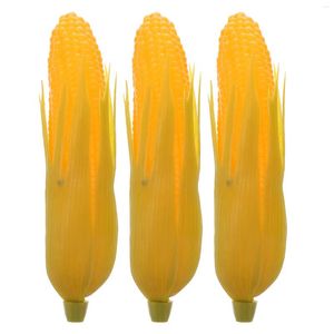 Fleurs décoratives 3 pcs mini maïs artificiels fausses fausses plantes simulation artificielle pour décoration enfant