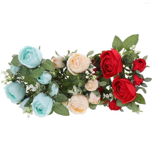 Guirlande de fleurs décoratives, 3 pièces, chandelier, Nomes, décorations, couronne de noël, plastique artificiel suspendu
