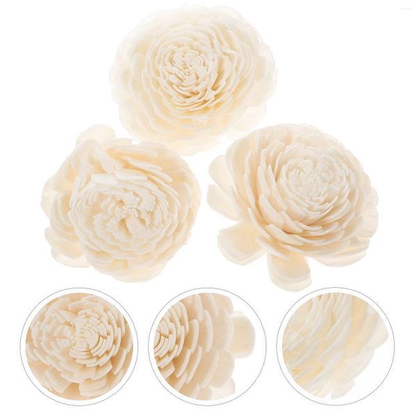 Fleurs décoratives 3 Pcs Parfum Diffuseur Air Lavande Huile Essentielle Bâtons Huiles