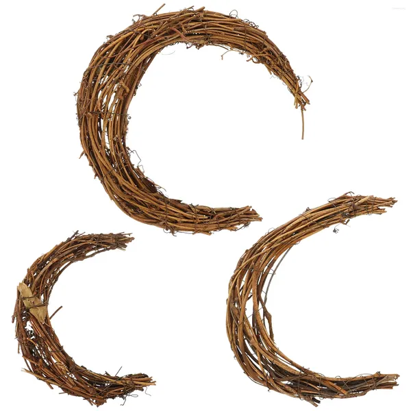 Fleurs décoratives 3 PCS Cadre de mariage SMILAX ROTAN DIY GARLANDE MATÉRIELS VINE VINE COURNE ACCESSOIR