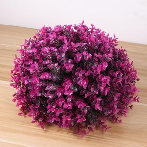 Fleurs décoratives 30 Cm Vert Bureau Décor Faux Porche Topiaire Artificielle Verdure Boule Simulation Herbe