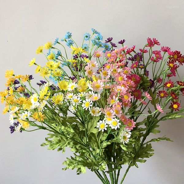 Fleurs décoratives 30 têtes artificielles faux bouquet noël mariage maison fête décoration camomille