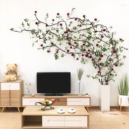 Fleurs décoratives 300 cm artificielle suspendue fausse chaîne soie Roses vigne plantes en plastique rotin guirlande couronne de mariage décorations de fête à la maison