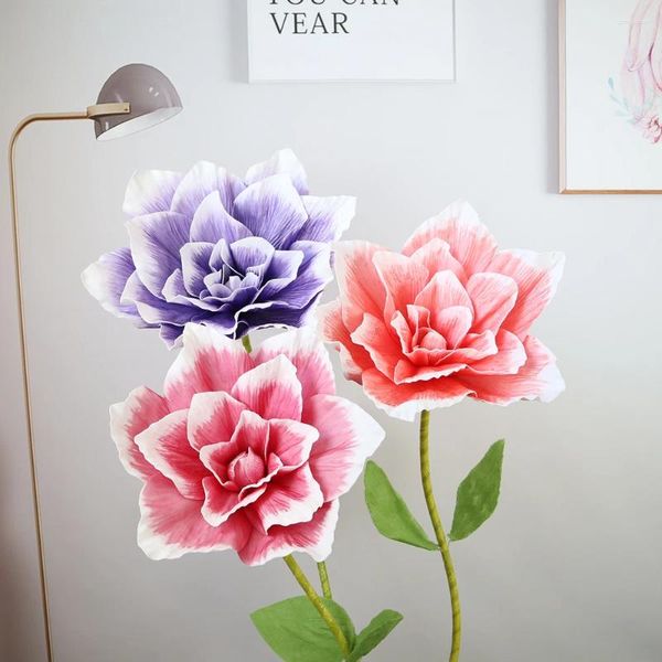 Fleurs décoratives 30cm Magnolia artificielle PE fleur de luxe décor à la maison fournitures de fête Festive accessoires graphiques pour la décoration