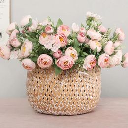 Fleurs décoratives 30cm Bouquet Artificiel Rose Accessoires Accessoires de mariage Fausse plantes Décoration DIY Valentin Day Simulation Fleur