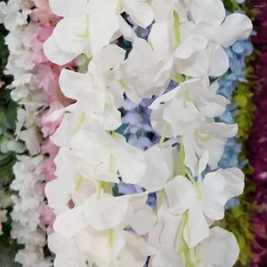Fleurs décoratives 30 cm connectable Artificial Flower Silk Strip Hortengea Garlands Romantic Wedding Decoration Party Diy Craft