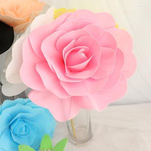 Fleurs décoratives 30 cm grande mousse Rose fleur artificielle décoration de mariage avec des accessoires de scène décor à la maison couronnes