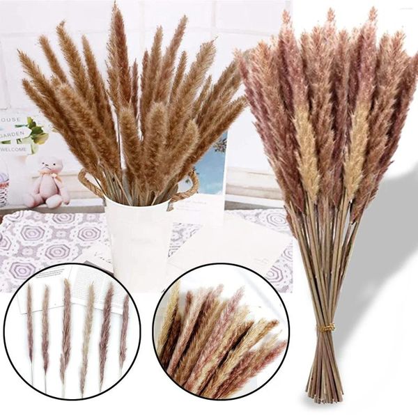 Fleurs décoratives 30 pièces Bouquet séché Pampas moelleux pour mariage Ramadan décoration salle à manger maison Table décor accessoires plantes artificielles