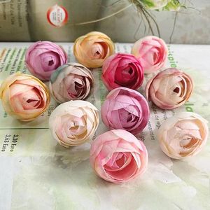 Flores decorativas 30PCS Precio especial Cabeza de flor artificial Serie 21 Mini capullos de rosa de té para ideas de regalos y decoraciones para fiestas