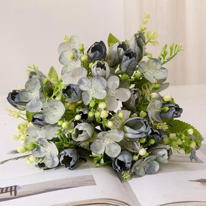 Decoratieve Bloemen 31cm 10 Hoofd Een Bundel Gesimuleerde Tulpen Magnolia Kunstmatige Eeuwige Bloem Pography Decor Woonkamer Woondecoratie