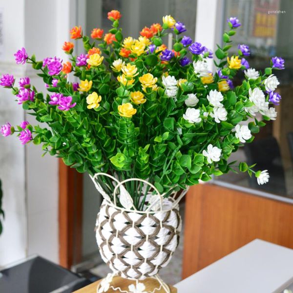 Fleurs décoratives 32 cm simulé Lotus plante mur jardinage fournitures pour salon étude jardin décoration