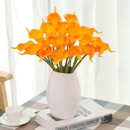 Decoratieve Bloemen 34 Cm Calla Bloem Kunstmatige Boeket 5/10/15 Stuks Pe Schuim Nep Voor Huwelijksceremonie decor Huis Tuin