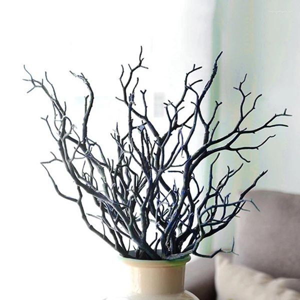 Fleurs décoratives 35 cm arbre artificiel branche art simulation en plastique feuille de plante fausse plante maison intérieure boutique de fleurs décor décor