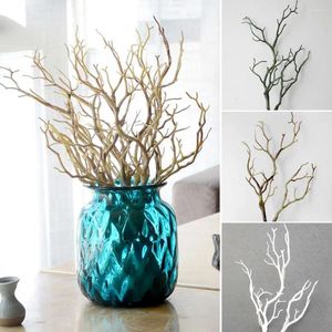 Fleurs décoratives 35 cm Coral Forme arbre branche créatives Antlers décorations artificielles Branches de simulation simples