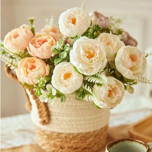 Decoratieve bloemen 35 cm Fake Peony Flower Silk Artificial For Wedding Party Decorations Desk Home Decor