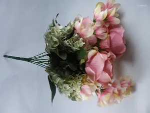 Fleurs décoratives 35 cm de bonne qualité artificielle de fleur de rose de rose maison Décoration de mariage décoration de pivoine décor de fleur de fleur de fleur